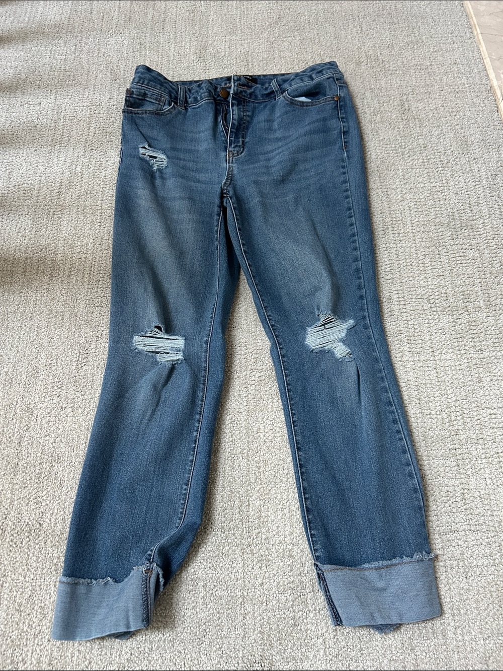 d. jeans Blue Distressed Boyfriend Jeans